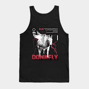 Fantasy donkey with angels wings sin definition street wear Tank Top